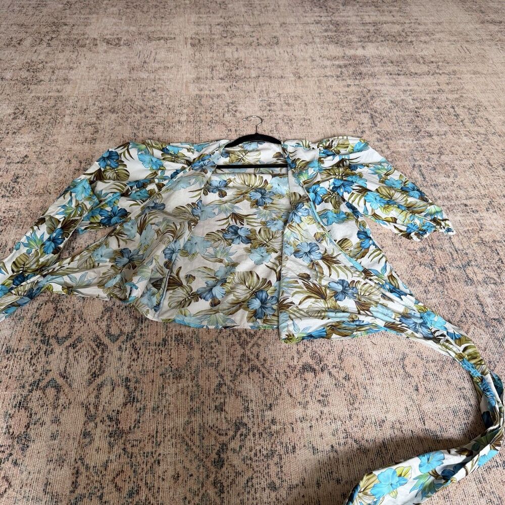 0039 Italy 100%Cotton Shirt XS Tropical Opulence Old Money Resort Coastal Luxury - Picture 4 of 12